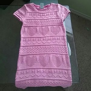 Soft pink sweater dress